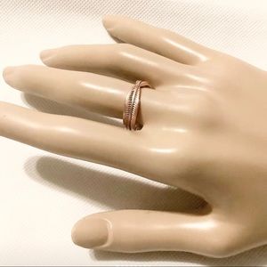 Antiqued Rose Gold/Silver Tone Ring